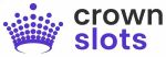 Logo Crown Slots con corona púrpura, marca de casino online